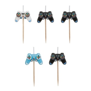 Set 5 Lumanari Aniversare Controller Jocuri Video LMR39