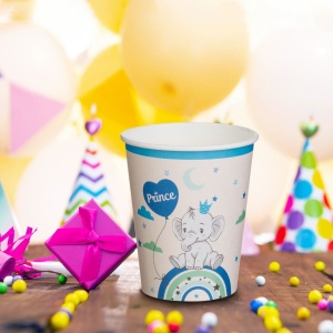 Set 6 Pahare Petrecere Elefănțel Curcubeu Prince – 240 ml - imagine 2