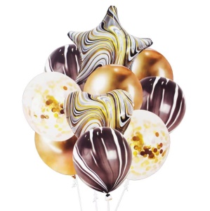 Set Baloane Premium Negru Marble