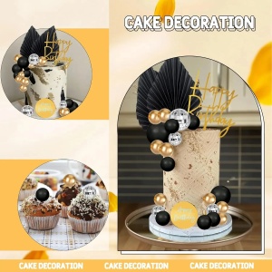 Set Decor Tort Aniversar Gold Black Deluxe TOP133 - Img 4