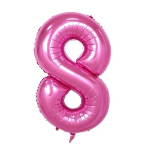 Balon Cifra 8 Roz