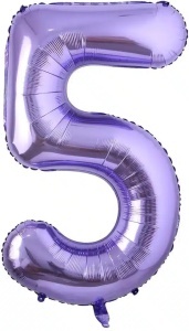 Balon Folie Cifra 5 Mov 100 cm