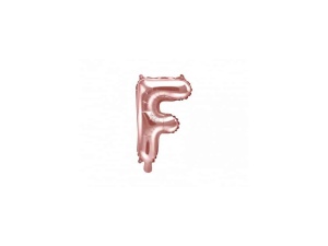 Balon Folie Litera F Rose Gold 40 cm