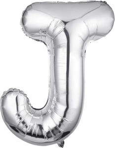 Balon Folie Litera J Silver 40 cm