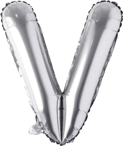 Balon Folie Litera V Silver 40 cm