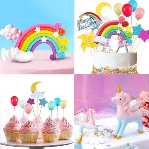 Decoratiune Tort Aniversare Magical Unicorn Party - Img 3
