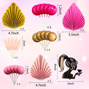 Decoratiune Tort Premium Glam Party Pink Gold TOP113 - Img 2