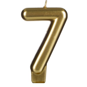 Lumanare Zi De Nastere Cifra 7 Gold - Img 1