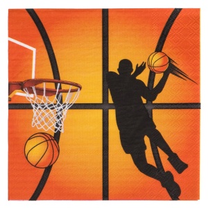 Set 12 Servetele Aniversare Petrecere Tematica Basketball SRV65