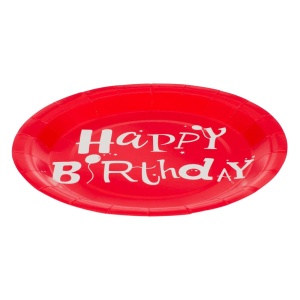 Set 25 Farfurii Happy Birthday Multicolore 18 cm - Img 3