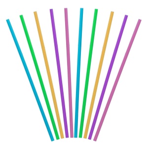 Set 50 Paie Reutilizabile Multicolore din Plastic – 21 cm