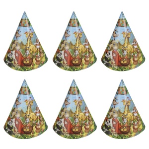 Set 6 Coifuri Petrecere Safari Junglă Happy Birthday – 16 cm