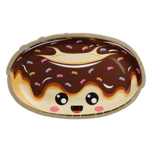 Set 6 Farfurii Aniversare Petrecere Donuts 22 cm FRF106 - Img 1