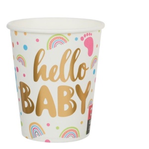 Set 6 Pahare Hello Baby Petrecere Baby Shower