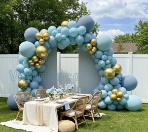 Set Arcada Baloane Aniversare Bleu si Auriu 94 Piese Decor Party ARC189 - Img 5