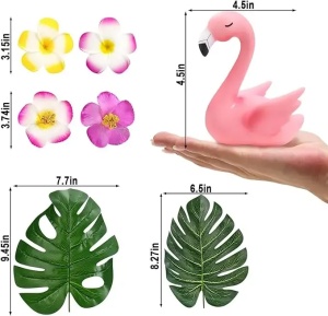 Set Decor Flamingo pentru Tort Tematica Tropical Exotica TOP115 - Img 2