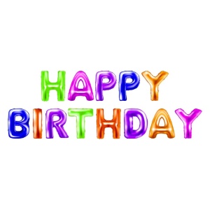 Set Litere Multicolore Happy Birthday