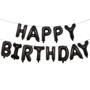Set Litere Negre Happy Birthday