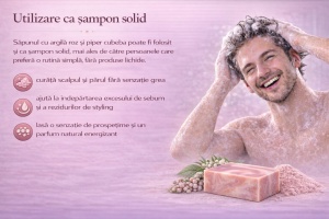 Sapun Argila Roz cu ulei essential Kubeba - Img 4