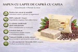 Sapun cu LAPTE DE CAPRA SI CAFEA - EXFOLIANT - Img 2