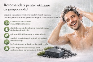SAPUN CU CARBUNE ACTIV, MEDICINAL - DETOXIFIANT - Img 4