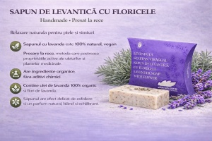 Sapun de LEVANTICA CU FLORICELE - EMOLIENT & HRANITOR - Img 2