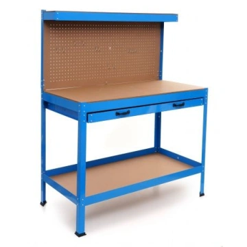 Masa de lucru atelier cu panou scule si sertar, KraftProfesional KD640, 120x60x155 cm - Img 5