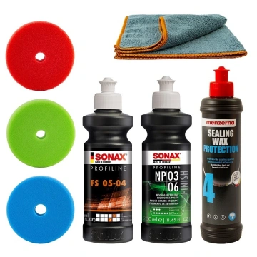 Masina polish excentric TDA21 cu set standard de lustruire Sonax, etansare Menzerna, SW-20928-21 - Img 3