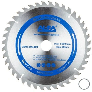 Panza de fierastrau pentru lemn, Widia, 250x30mm, 40 dinti, KP2287