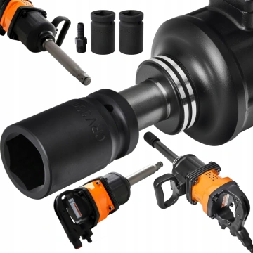 Pistol cheie pneumatica impact 5500Nm 1tol + tubulare 32 33mm camion tir utilaje KraftProfesional KD5781 - Img 4