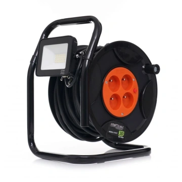 Prelungitor cu Tambur si Lampa LED 30m Kraft&Dele KD4037