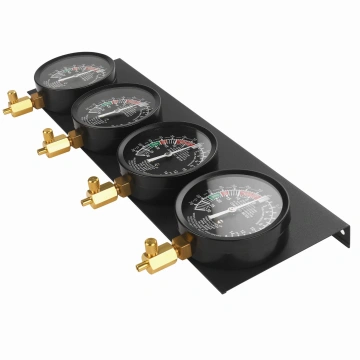 Set instrumente sincronizare carburatoare, Kraft&Dele KD12537, 4 manometre 93mm, furtunuri flexibile, 17 adaptoare - Img 9