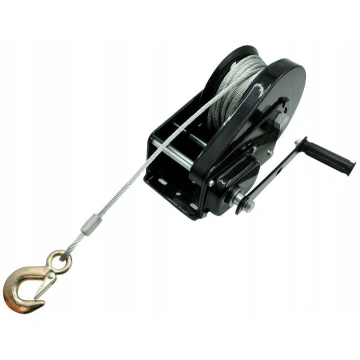 Troliu manual cu manivela si frana, 2250kg, cablu 15m, 3014
