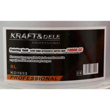 Aparat pneumatic pentru vopsit, rezervor 8L, KD1653 - Img 8