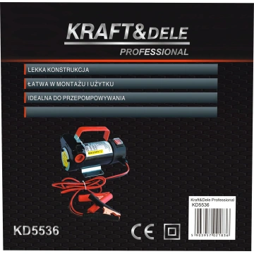 Kit pompa distributie combustibil, 12V, 200W, furtune + pistol KD5536 - Img 3