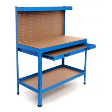 Masa de lucru atelier cu panou scule si sertar, KraftProfesional KD640, 120x60x155 cm - Img 9