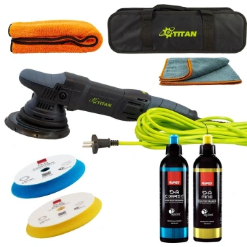 Masina polish Titan Tda15 + Set lustruire Rupes 250ml 2 lavete