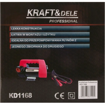 Pompa transfer motorina, 12V 40L/min, KD1168, KraftProfesional - Img 2