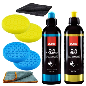 Set de polisat Rupes DA Abraziv, DA Fine, 4 bureti de lustruit, 250ml, SW-11765