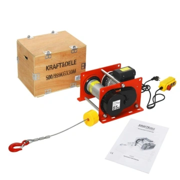 Troliu electric pentru constructii 30m 500/999kg KD1649 KraftProfesional - Img 9