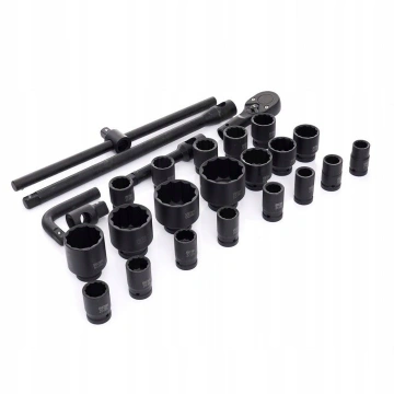 Trusa chei tubulare 26 piese 21-65mm bihexagonale 12 colturi de forta 3 4 și 1 tol KD11759 - Img 10