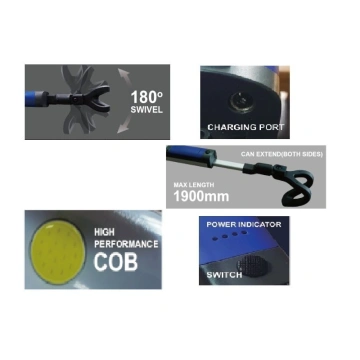 Lanterna LED pentru atelier, lampa capota, 1000Lm - Img 2