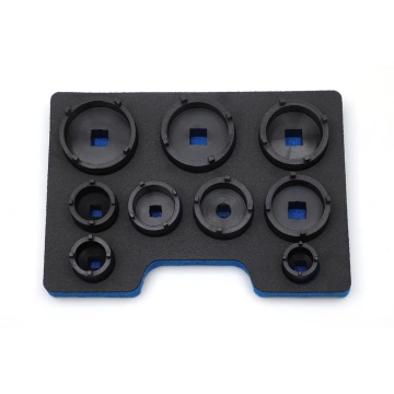 Set chei tubulare pentru piulite cu flansa, KM4-KM12, 9 bucati, KraftProfesional KD12536 - Img 5