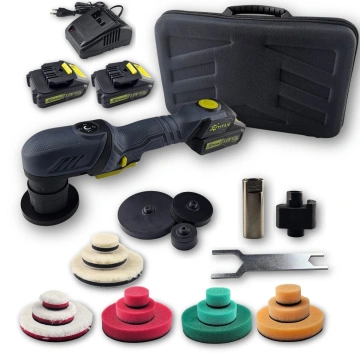 Set Mașină de Polishat Orbitală cu Acumulator Titan TDA1212B, 12V, 2.0Ah, Orbită 12mm - Img 5