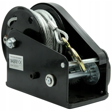 Troliu manual cu manivela si frana, 2250kg, cablu 15m, 3014 - Img 7