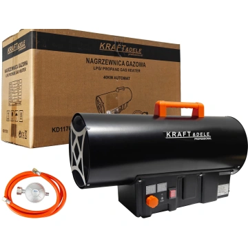 Aerotermă pe gaz 40 kW KD11701 cu termostat, afișaj și reductor, pentru hale, ateliere și spații bine ventilate - Img 10