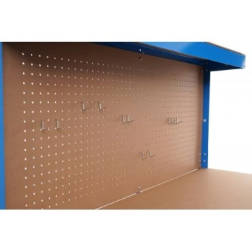 Masa de lucru atelier cu panou scule si sertar, KraftProfesional KD640, 120x60x155 cm - Img 6