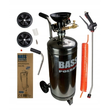Nebulizator pneumatic de spuma pentru spalare Inox Bass Polska 4041, rezervor 25L - Img 10