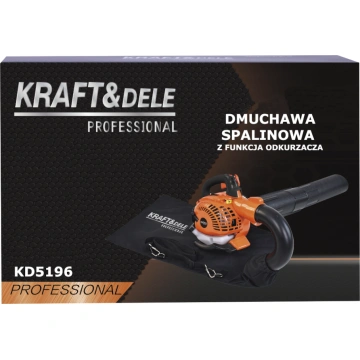 Suflantă de frunze pe benzină KraftProfesional KD5196, 3,8 CP, 26 cmc, 380 km/h, set complet pentru curățenie în grădină - Img 2