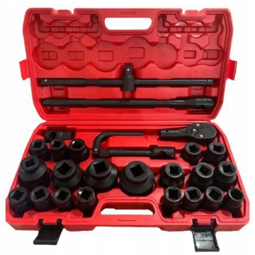 Trusa chei tubulare 26 piese 21-65mm bihexagonale 12 colturi de forta 3 4 și 1 tol KD11759 - Img 3